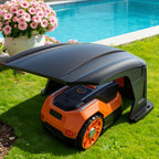 Mähroboter-Garage aus ABS mit Klappdach, 70,5 × 57 × 33 cm