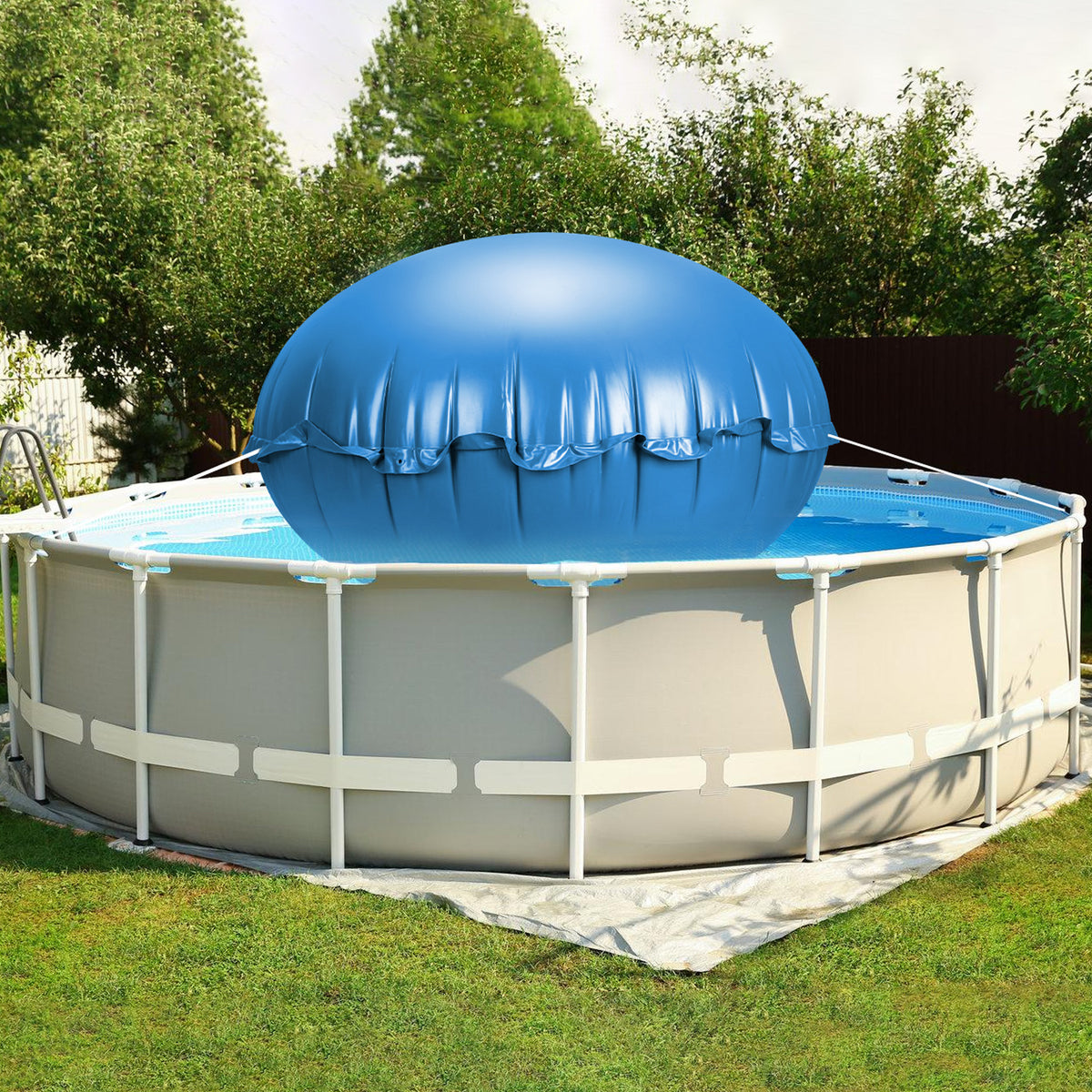 Randaco Poolkissen mit Reparaturset 2 m / 3 m Rundes Pool Luftkissen Winterabdeckung Pool Winterschutz Zubehör oberirdisch Gartenschwimmbecken Winterkissen