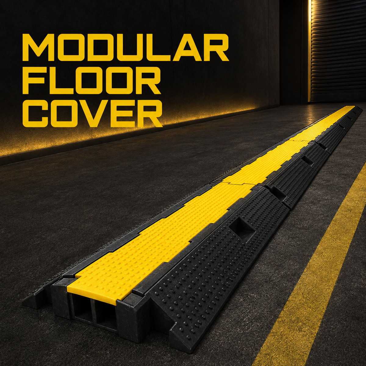 Randaco 2-Kanal-Kabelbrücke aus Gummi mit Klappdeckel