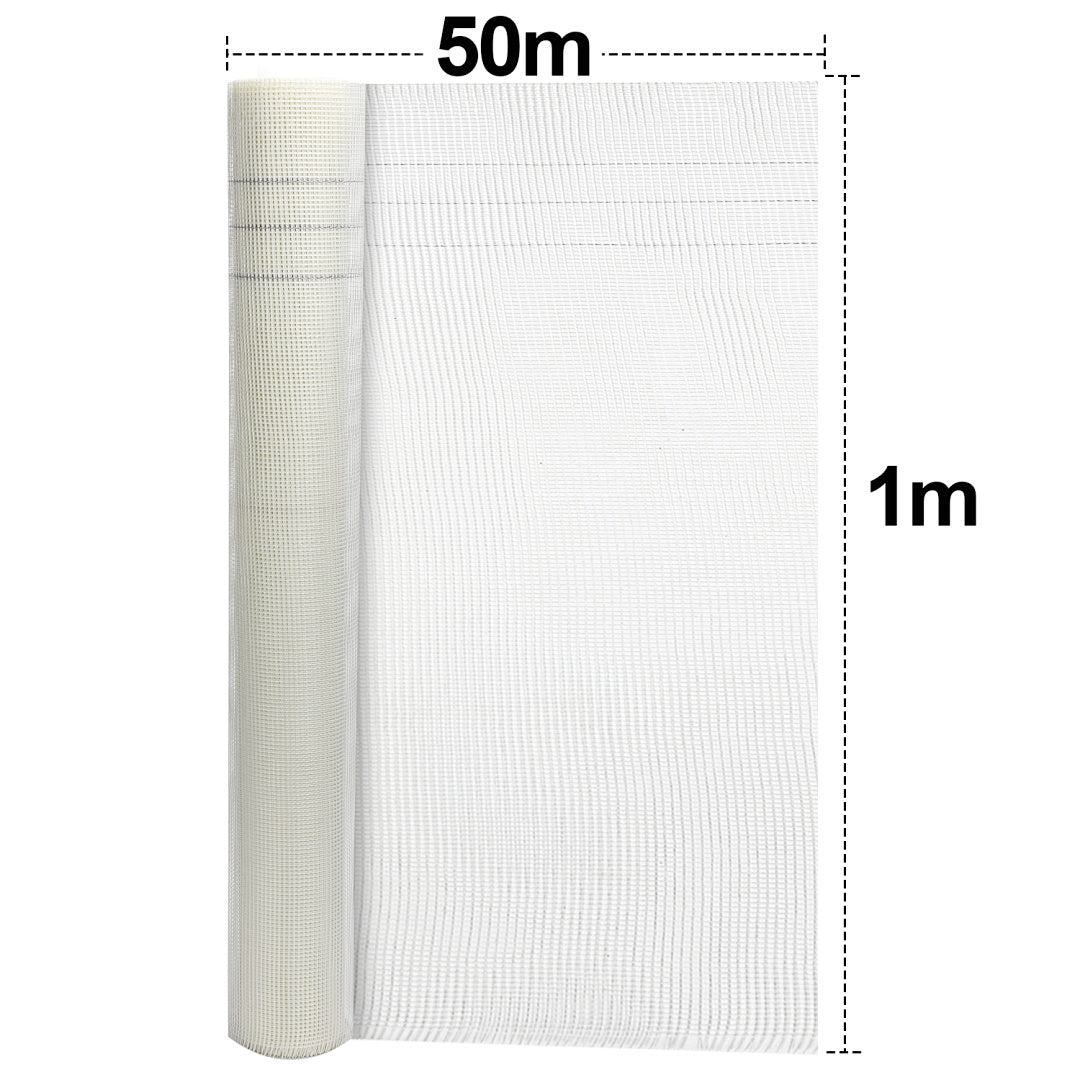 Randaco 1mx50m Armierungsgewebe 160 g/m² Glasfasergewebe 4x4mm Armierungsgewebe Außen Innen Rissschutz & Stabilität Putzgewebe