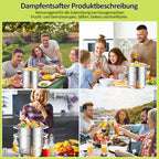 3-teiliger 8-Liter-Dampfentsafter aus Edelstahl mit 4 Bügelflaschen