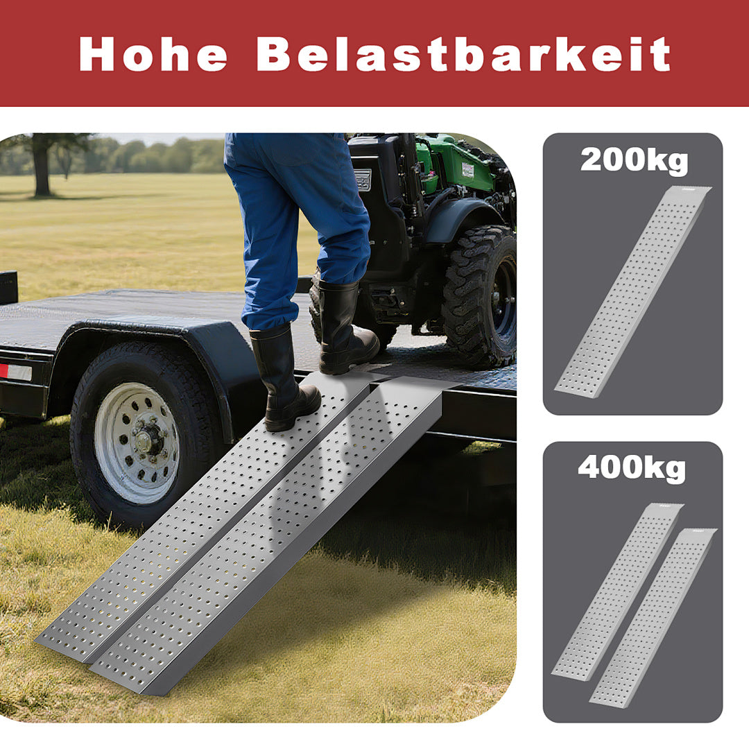 Randaco Auffahrrampen-Set aus Stahl – 160 cm, 400 kg