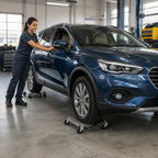 Randaco Auto-Rad-Dolly-Set mit bremsbaren Lenkrollen – Rangierhilfe für Garage & Werkstatt