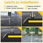 Randaco Radstopper aus Gummi mit Reflektoren