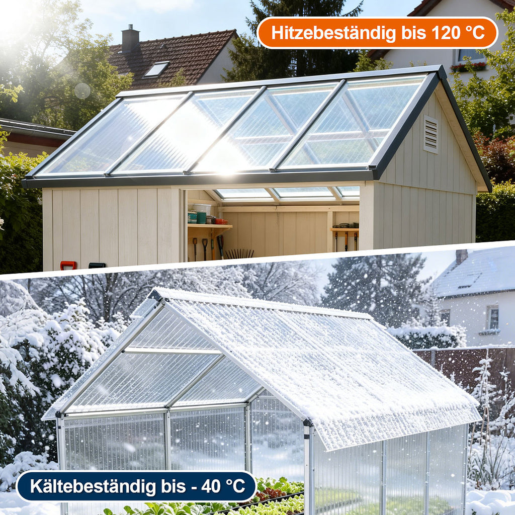 Randaco Flexible transparente Gewächshaus‑Dachplatte 0,8 mm lichtdurchlässige Rollenabdeckung für Garten Schuppen und Landwirtschaft