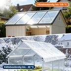 Randaco Flexible transparente Gewächshaus‑Dachplatte 0,8 mm lichtdurchlässige Rollenabdeckung für Garten Schuppen und Landwirtschaft