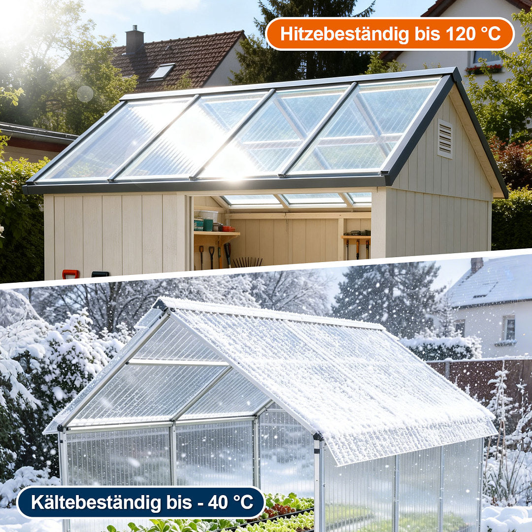 Randaco Flexible transparente Gewächshaus‑Dachplatte 0,8 mm lichtdurchlässige Rollenabdeckung für Garten Schuppen und Landwirtschaft
