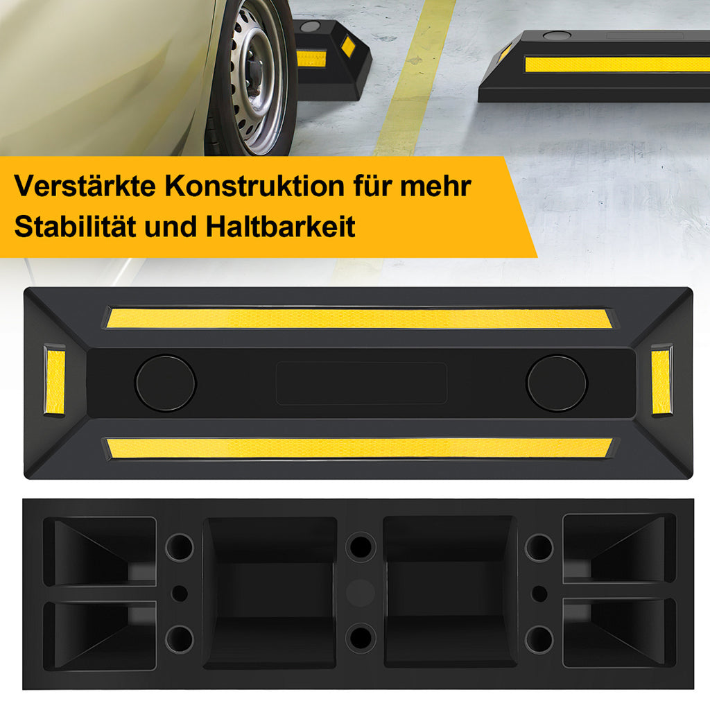 Randaco Radstopper aus Gummi mit Reflektoren