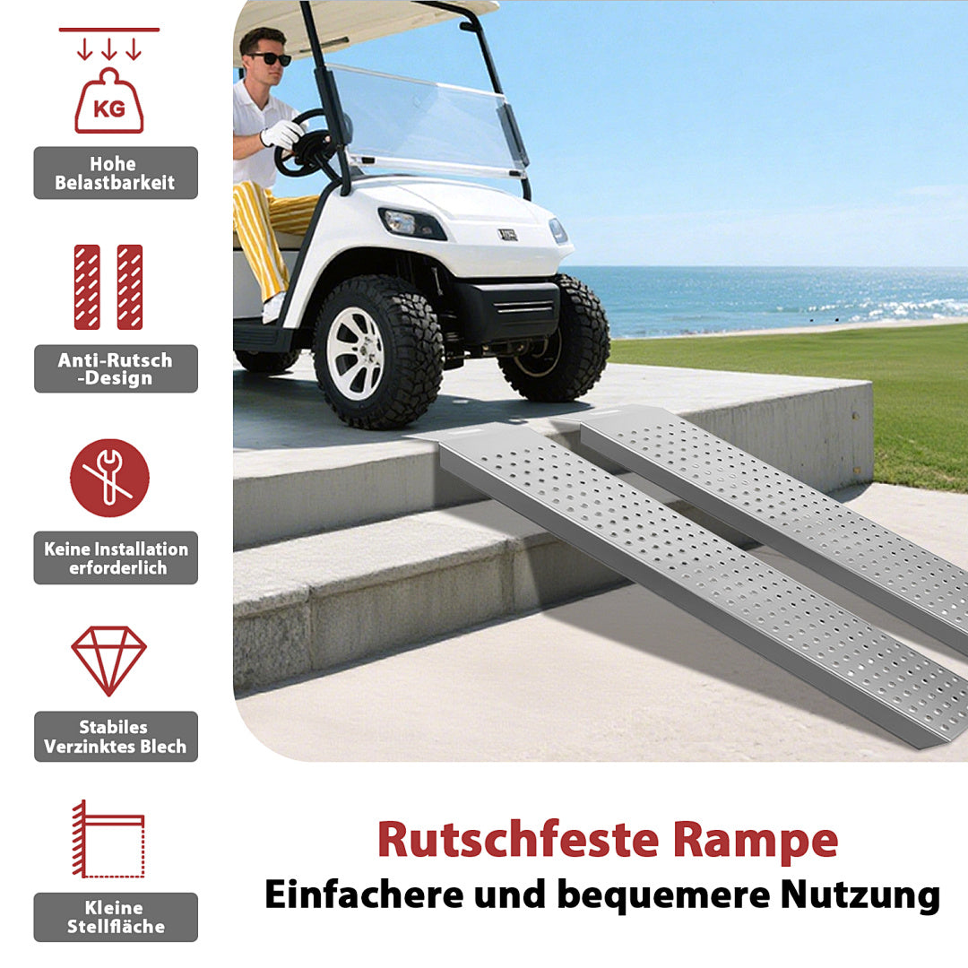 Randaco Auffahrrampen-Set aus Stahl – 160 cm, 400 kg