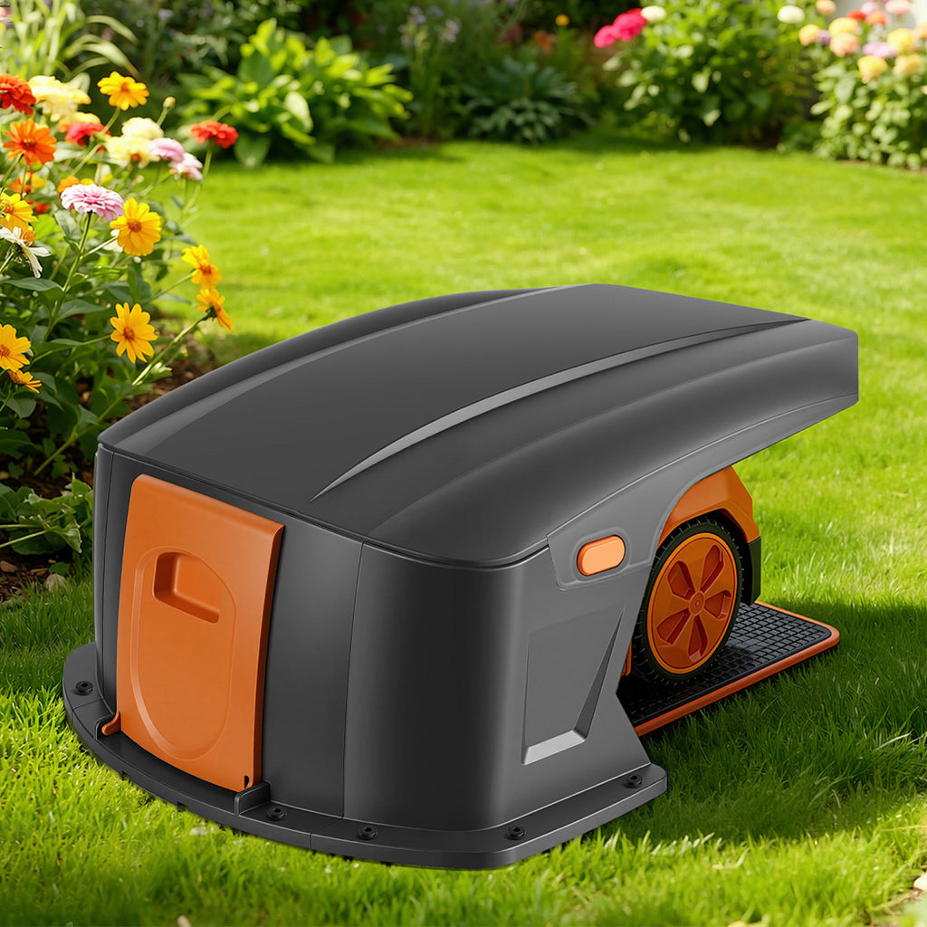 Mähroboter-Garage aus ABS mit Klappdach, 70,5 × 57 × 33 cm
