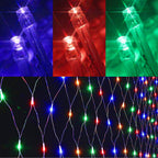 Randaco LED Netzleuchten außen 8 Lichtmodi mit Speicherfunktion 200 / 300 LEDs warmweiß mehrfarbig Festdekoration Lichternetz