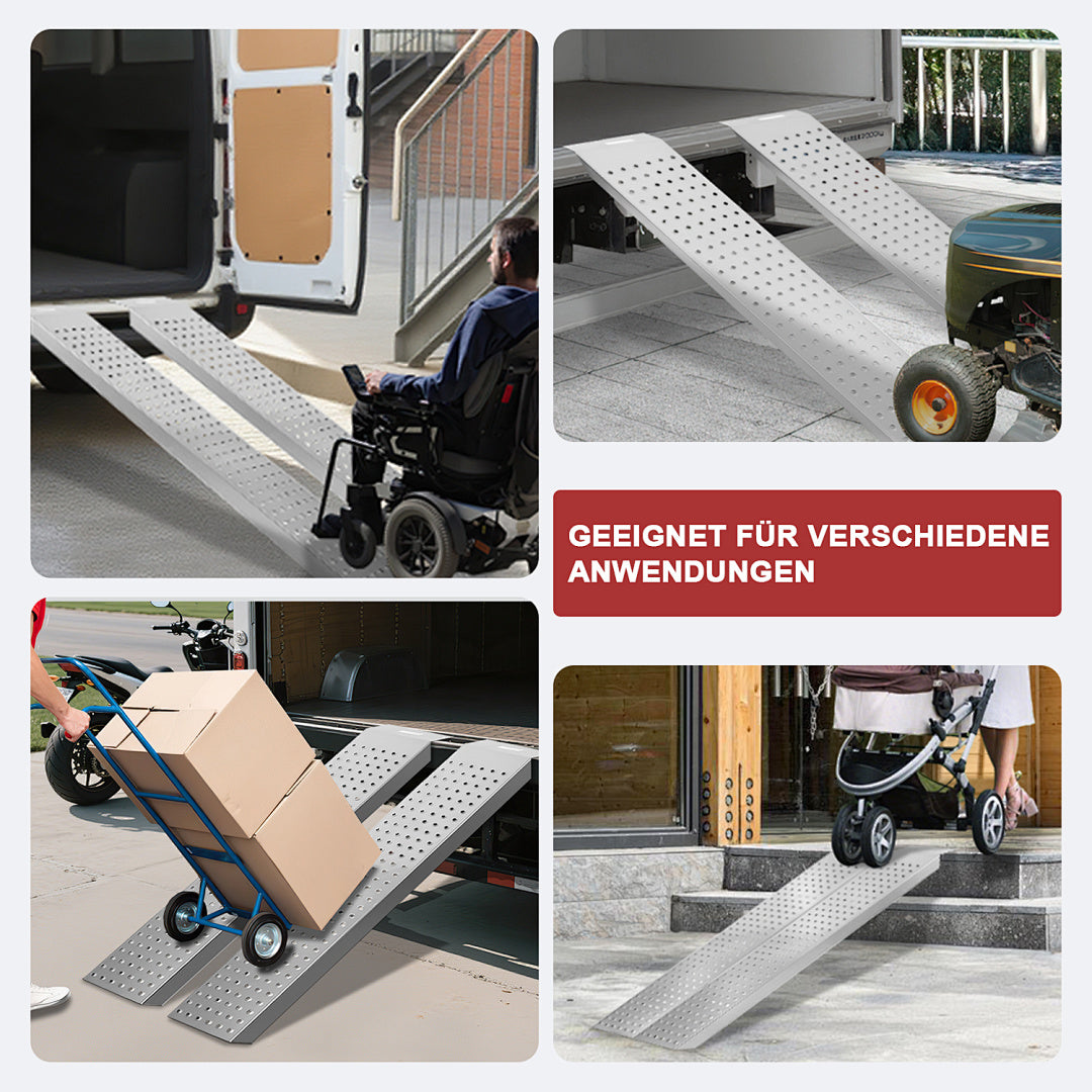 Randaco Auffahrrampen-Set aus Stahl – 160 cm, 400 kg