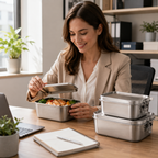 Randaco Edelstahl Bento-Box mit Fächern & Deckeln – auslaufsicher & stapelbar – 800/1200/1400 ml