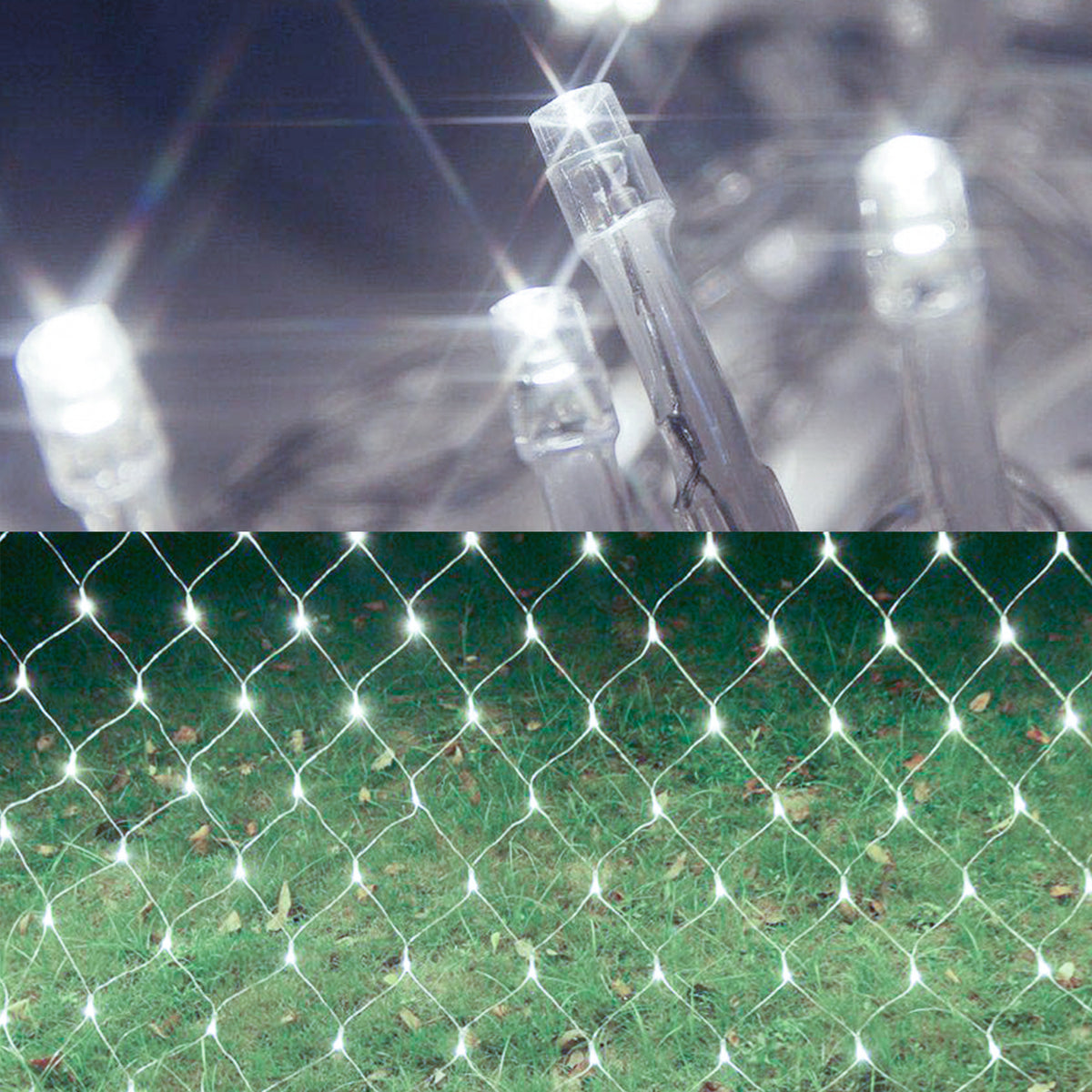 Randaco LED Netzleuchten außen 8 Lichtmodi mit Speicherfunktion 200 / 300 LEDs warmweiß mehrfarbig Festdekoration Lichternetz