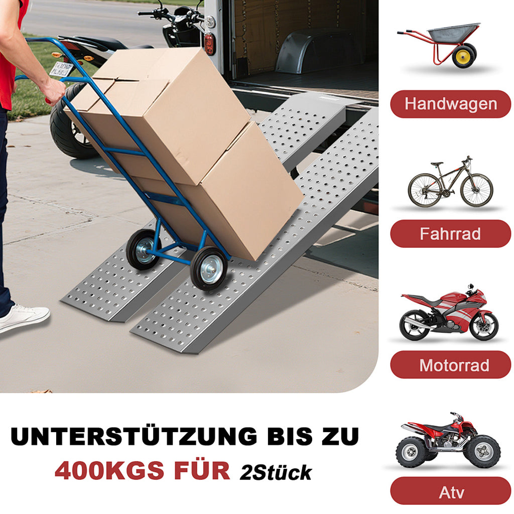 Randaco Auffahrrampen-Set aus Stahl – 160 cm, 400 kg