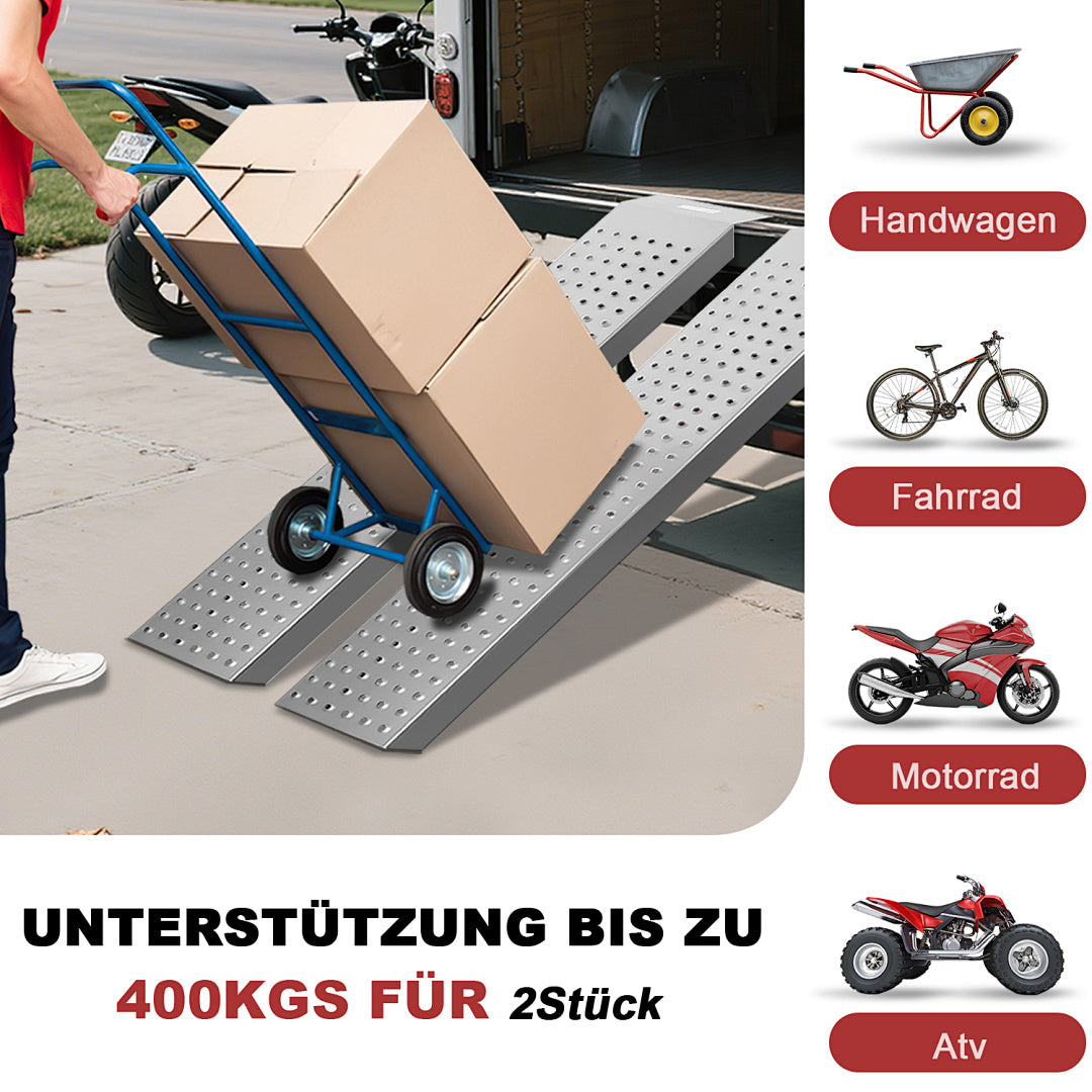 Randaco Auffahrrampen-Set aus Stahl – 160 cm, 400 kg