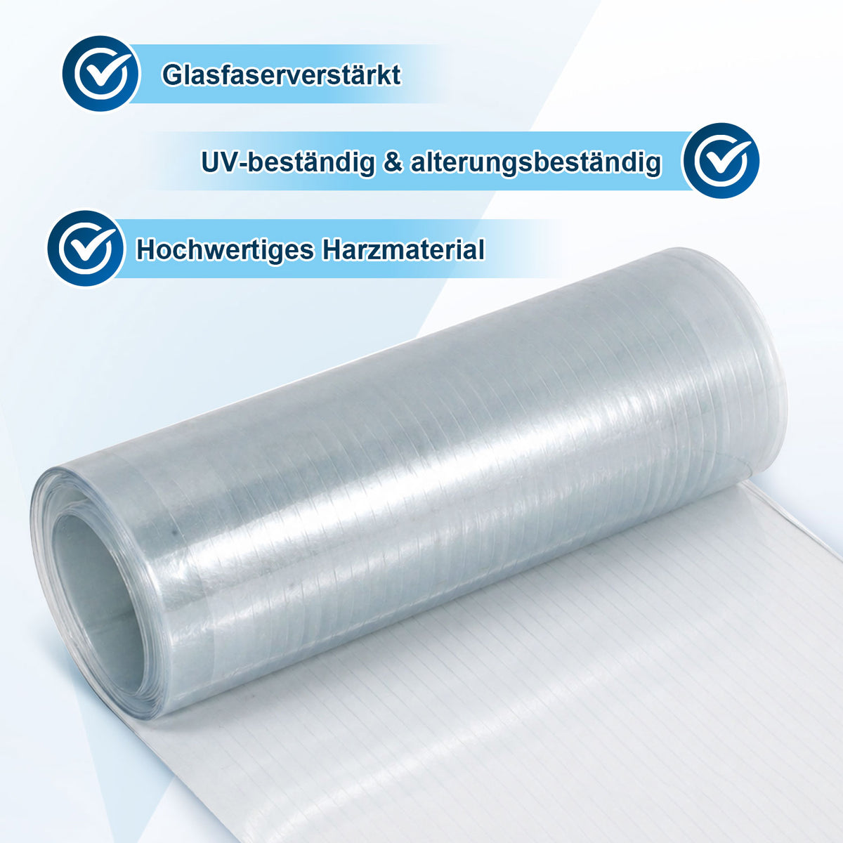 Randaco Flexible transparente Gewächshaus‑Dachplatte 0,8 mm lichtdurchlässige Rollenabdeckung für Garten Schuppen und Landwirtschaft