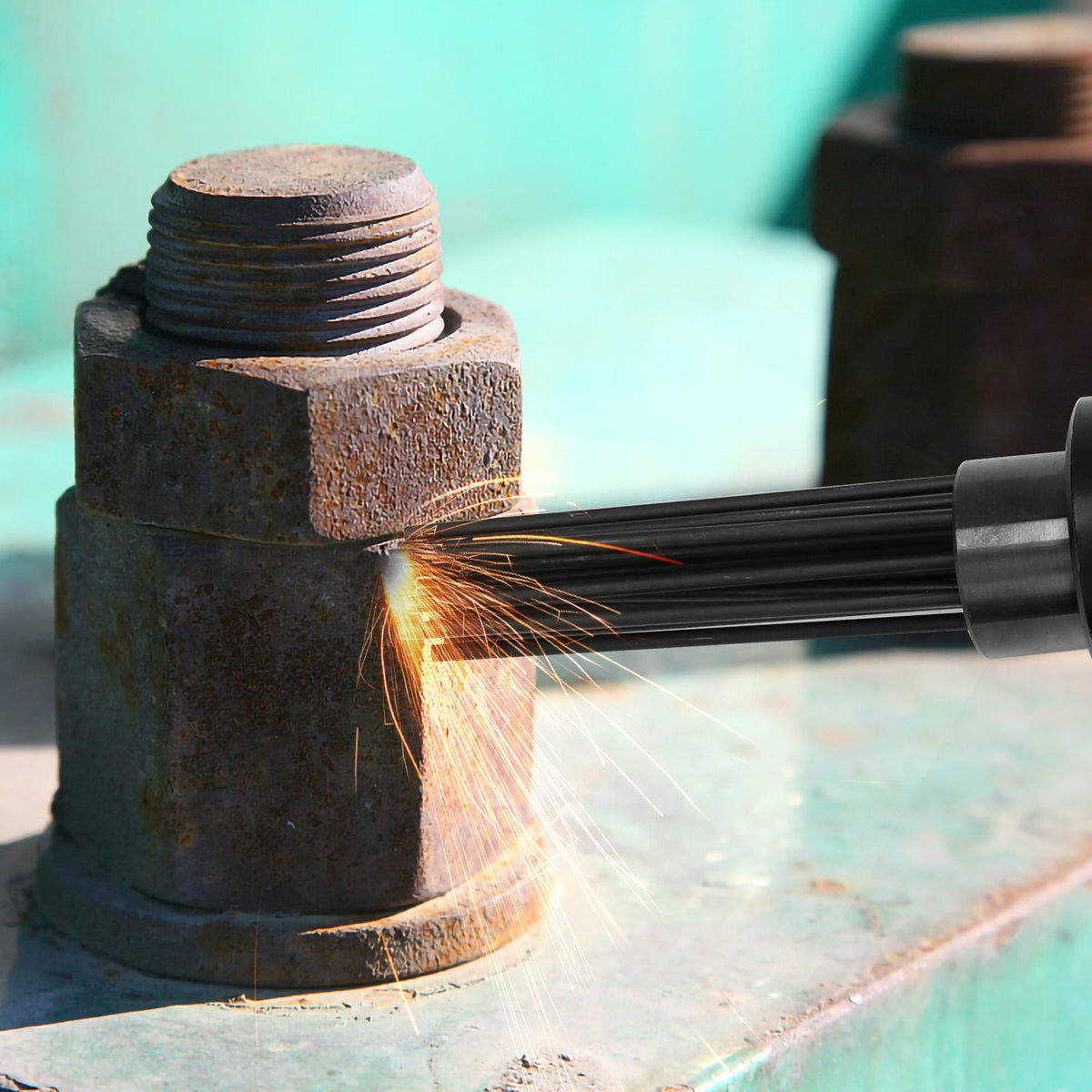 Randaco Druckluft-Nadelentroster mit Ersatzdüse – 19 x 3 mm Nadeln, 3000 U/min, Rost- & Farbentferner