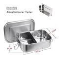 Randaco Edelstahl Bento-Box mit Fächern & Deckeln – auslaufsicher & stapelbar – 800/1200/1400 ml