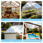 Randaco Flexible transparente Gewächshaus‑Dachplatte 0,8 mm lichtdurchlässige Rollenabdeckung für Garten Schuppen und Landwirtschaft