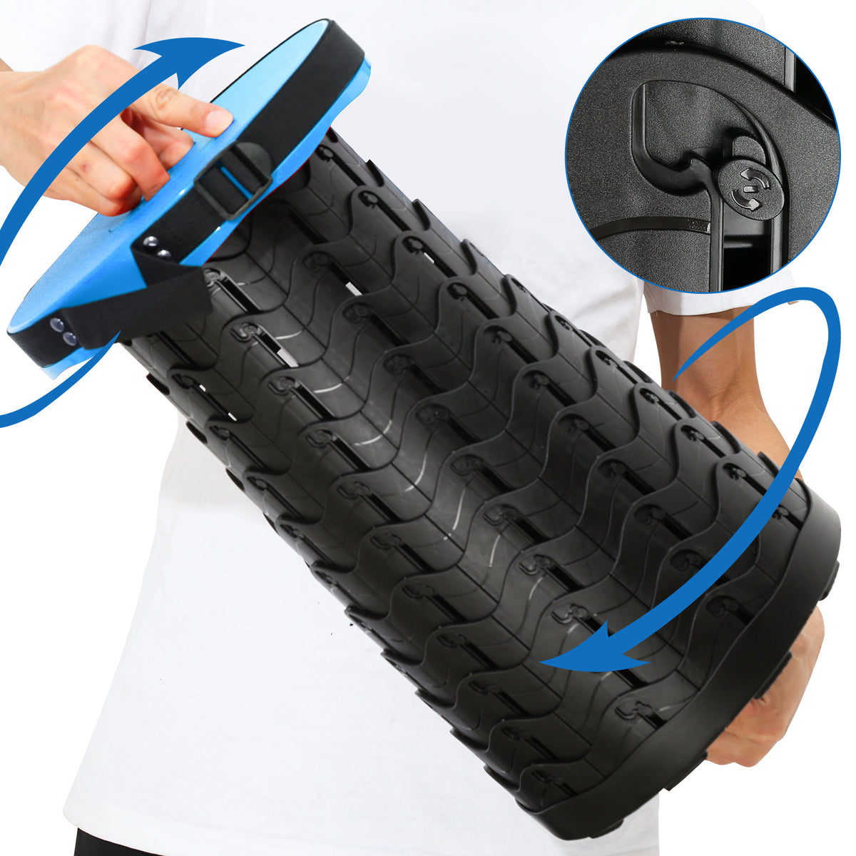 Randaco Faltbarer Teleskophocker tragbarer Camping‑Hocker Tragfähigkeit 150kg