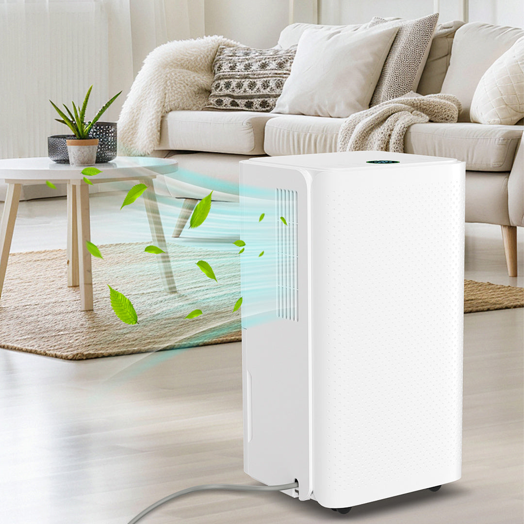 Randaco Elektrischer Luftentfeuchter 16 L/Tag 3 Modi Digitalanzeige Timer Ablaufschlauch für Keller Schlafzimmer und Waschküche