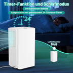 Randaco Elektrischer Luftentfeuchter 16 L/Tag 3 Modi Digitalanzeige Timer Ablaufschlauch für Keller Schlafzimmer und Waschküche