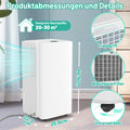 Randaco Elektrischer Luftentfeuchter 16 L/Tag 3 Modi Digitalanzeige Timer Ablaufschlauch für Keller Schlafzimmer und Waschküche