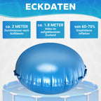 Randaco Poolkissen mit Reparaturset 2 m / 3 m Rundes Pool Luftkissen Winterabdeckung Pool Winterschutz Zubehör oberirdisch Gartenschwimmbecken Winterkissen