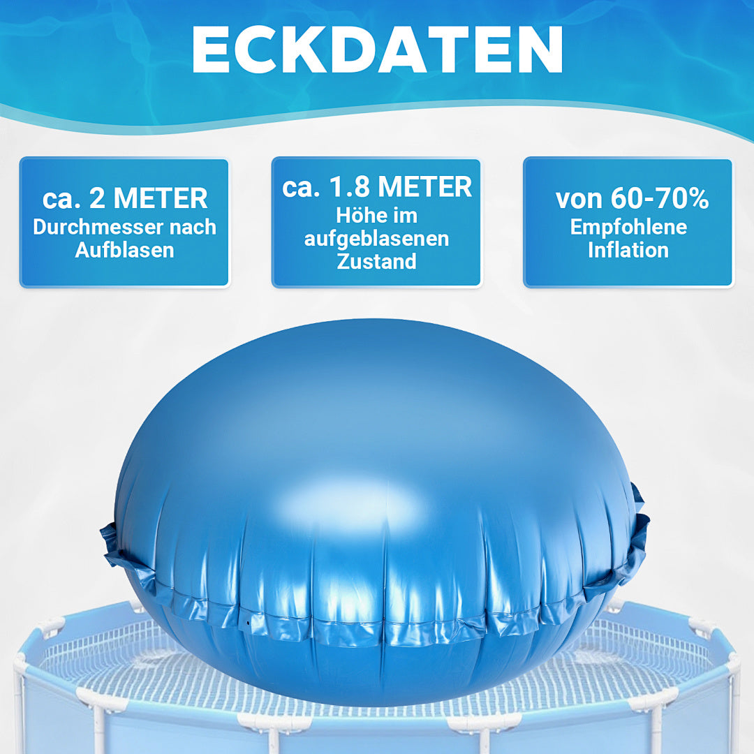 Randaco Poolkissen mit Reparaturset 2 m / 3 m Rundes Pool Luftkissen Winterabdeckung Pool Winterschutz Zubehör oberirdisch Gartenschwimmbecken Winterkissen
