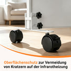 Randaco 2‑teiliges Heizpaneel Ständer mit Rollen Standfüße für Infrarot Heizpaneele bewegbare Stützbeine Heizung