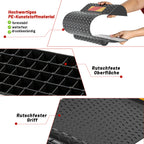 Randaco 2‑Stück rutschfeste Parkstopper‑Matten mit reflektierenden Streifen und Befestigungsschrauben für Garage und Einfahrt