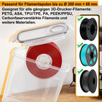 Randaco 3D‑Druck Filament‑Aufbewahrungsbox sichtbare Anzeige inkl. Trockenmittel Etiketten Whiteboard‑Marker
