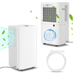 Randaco Elektrischer Luftentfeuchter 26 L/Tag bis 30 m² mit 24H-Timer Schlafmodus Abtauautomatik für Keller Schlafzimmer und Waschküche
