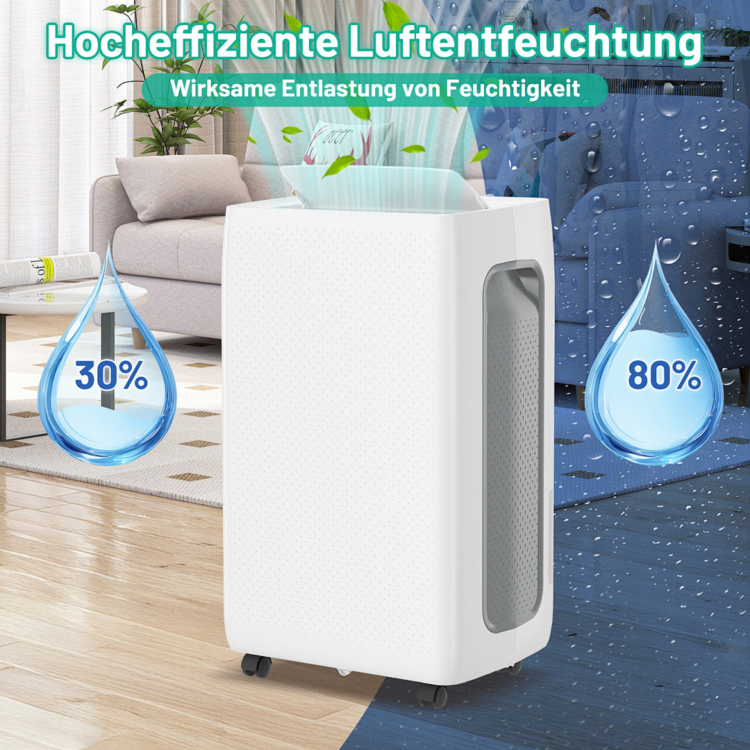 Randaco Elektrischer Luftentfeuchter 26 L/Tag bis 30 m² mit 24H-Timer Schlafmodus Abtauautomatik für Keller Schlafzimmer und Waschküche