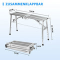 Randaco Arbeitsplattform höhenverstellbar klappbar Stahl Arbeitsbühne mobil 150 kg‑500 kg mit 3/4 Höhen Tragfähigkeit