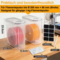 Randaco 3D‑Druck Filament‑Aufbewahrungsbox sichtbare Anzeige inkl. Trockenmittel Etiketten Whiteboard‑Marker