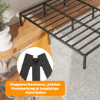 Randaco Metallbettrahmen stabil 90×200cm/140×200 cm Platzsparender Bettrahmen Einzelbettrahmen bis 200 kg Doppelbettrahmen bis 300 kg