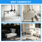 Randaco Arbeitsplattform höhenverstellbar klappbar Stahl Arbeitsbühne mobil 150 kg‑500 kg mit 3/4 Höhen Tragfähigkeit