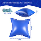 Randaco 2er‑Set Becken Luftkissen 120x120 cm Schwimmbad Luftkissen Winterabdeckung aufblasbares PVC‑Luftkissen