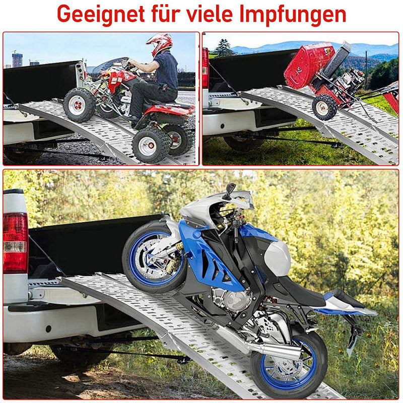 Randaco Klapp‑Beladerampe aus Aluminium 680 kg Tragfähigkeit 226cm