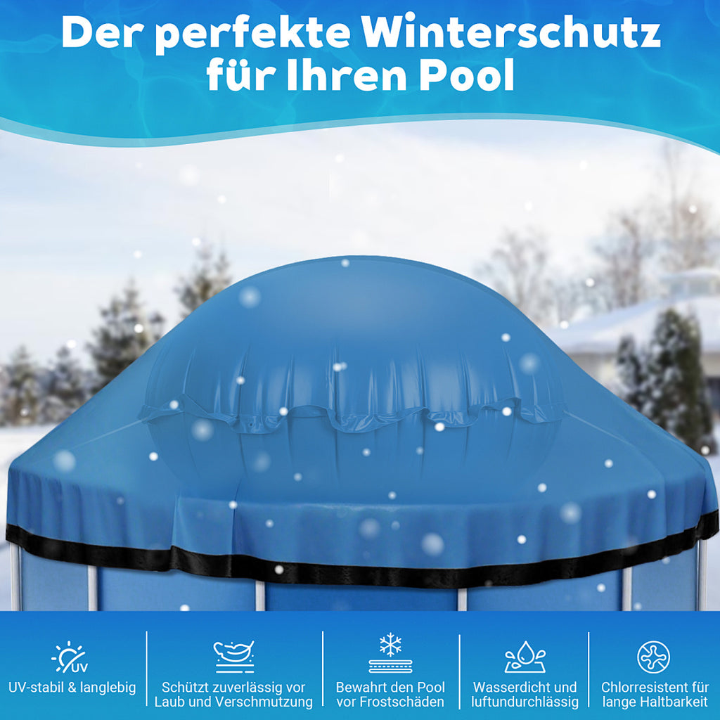 Randaco Poolkissen mit Reparaturset 2 m / 3 m Rundes Pool Luftkissen Winterabdeckung Pool Winterschutz Zubehör oberirdisch Gartenschwimmbecken Winterkissen