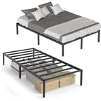 Randaco Metallbettrahmen stabil 90×200cm/140×200 cm Platzsparender Bettrahmen Einzelbettrahmen bis 200 kg Doppelbettrahmen bis 300 kg