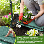 Randaco 2 in 1 Klappbar Gartenbank mit Werkzeugtasche 60x50x28cm Grün