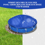 Randaco 2er‑Set Becken Luftkissen 120x120 cm Schwimmbad Luftkissen Winterabdeckung aufblasbares PVC‑Luftkissen