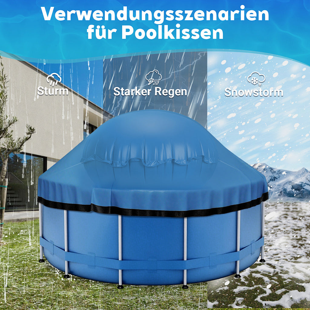 Randaco Poolkissen mit Reparaturset 2 m / 3 m Rundes Pool Luftkissen Winterabdeckung Pool Winterschutz Zubehör oberirdisch Gartenschwimmbecken Winterkissen