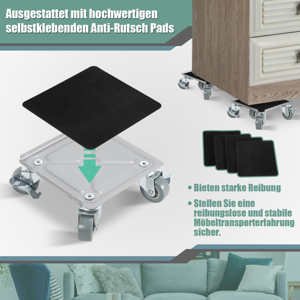 Randaco Möbelroller Transportroller Set mit Lastenheber Max 600KG