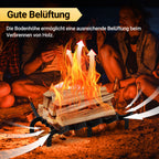 Randaco Feuerrost für Innen‑ und Außenbereich Metall‑Brennholzrost mit 50 kg Tragfähigkeit für Kamine