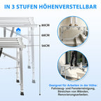 Randaco Arbeitsplattform höhenverstellbar klappbar Stahl Arbeitsbühne mobil 150 kg‑500 kg mit 3/4 Höhen Tragfähigkeit