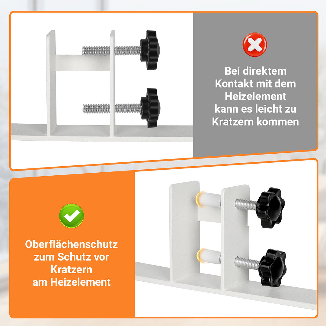 Randaco 2‑teiliges Heizpaneel Ständer mit Rollen Standfüße für Infrarot Heizpaneele bewegbare Stützbeine Heizung